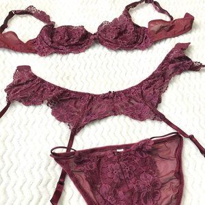 Vintage Purple Victoria's Secret Lingerie Set